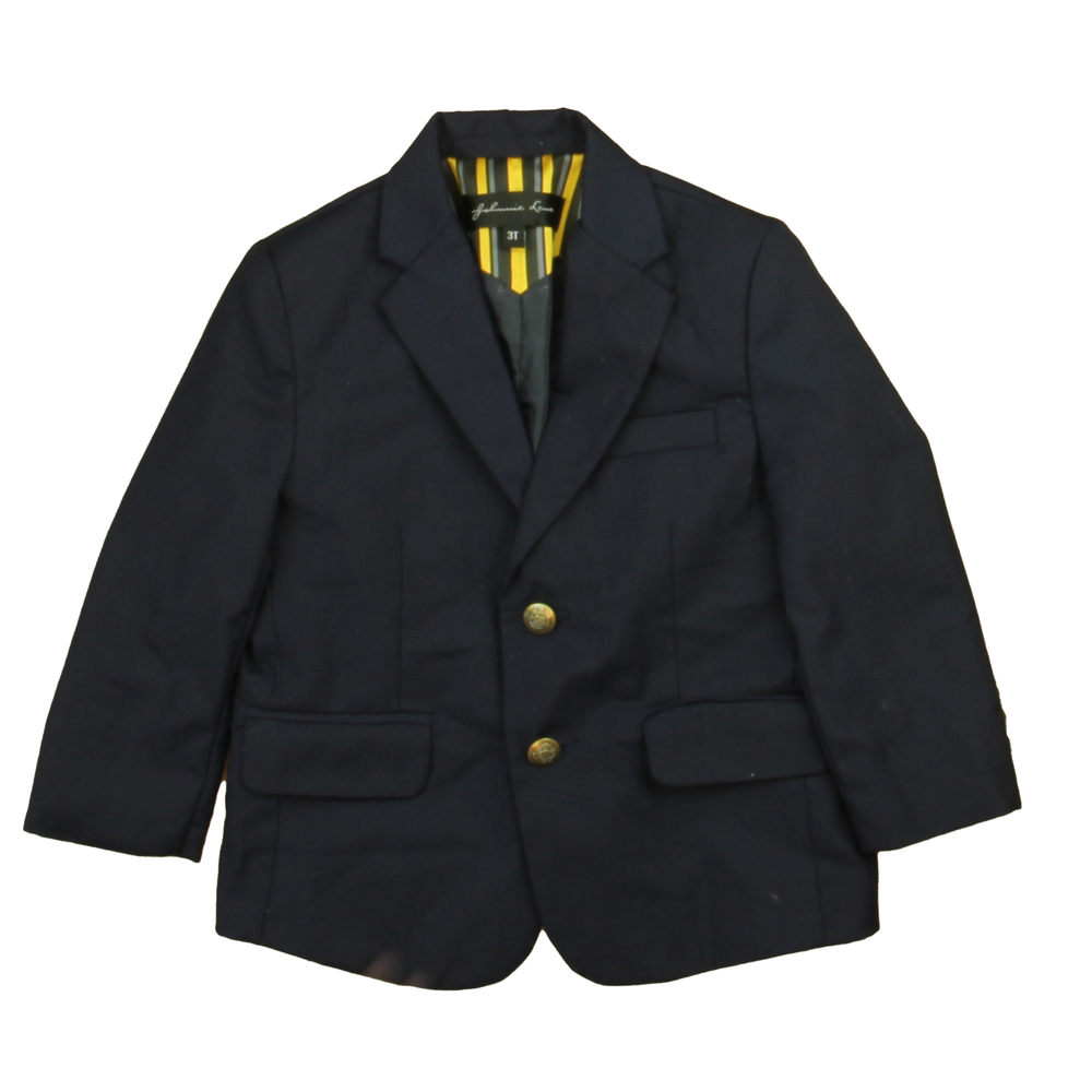 Johnnie Lene Boys Navy Sports Coat size: 3T